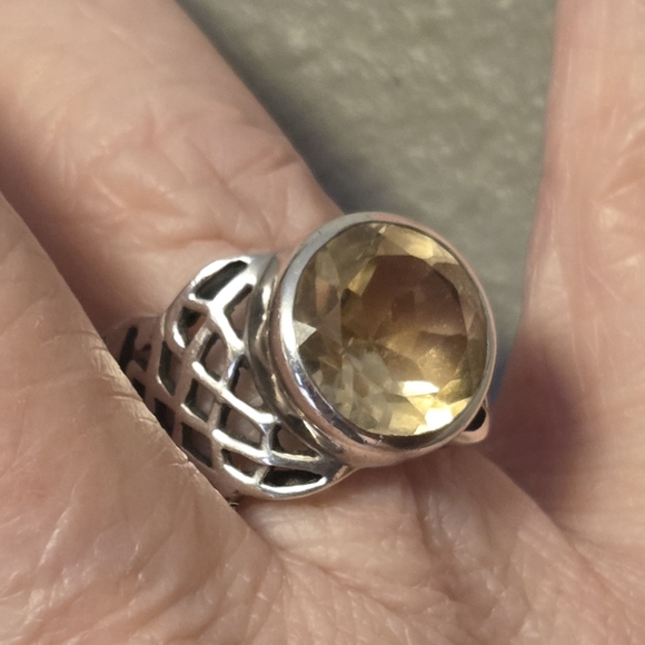RARE Silpada Sterling Silver & Citrine Ring